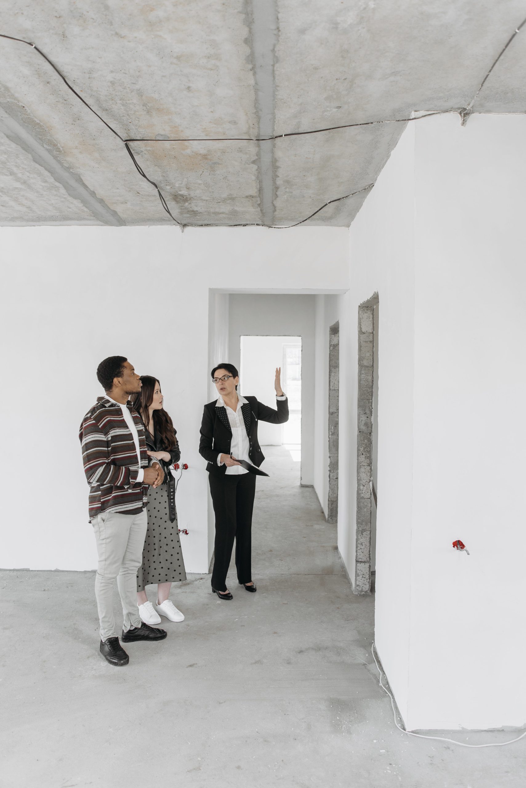 Couple looking at commercial real estate